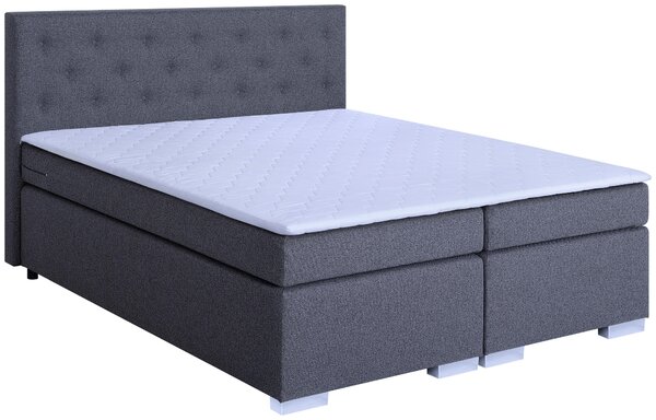 POSTEL BOXSPRING, 180/200 cm, tmavě šedá MID.YOU - Manželské postele, Online Only