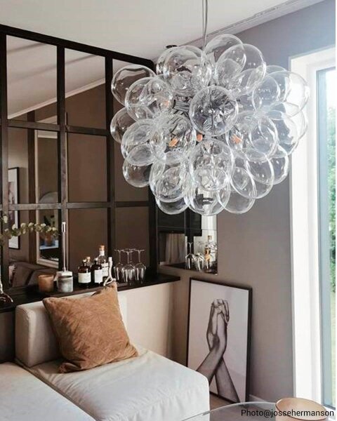 ByRydens 4200440-7002 - Lustr na lanku GROSS 8xG9/4W/230V čirá