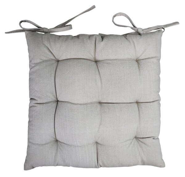 Taupe podsedák s výplní Nimes Seat - 40*40 cm - Chic Antique