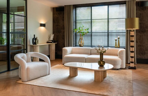 Béžový kamenný konferenční stolek Richmond La Cantera 150 x 80 cm