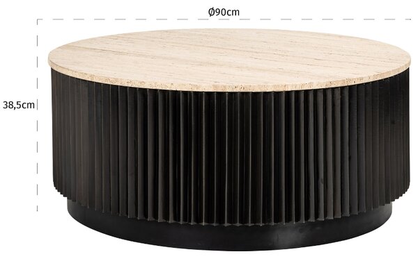 Richmond Kamenný konferenční stolek Hampton 90 cm