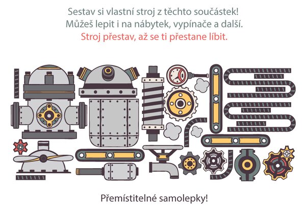 FUGU Sestav stroj - eko samolepky na zeď