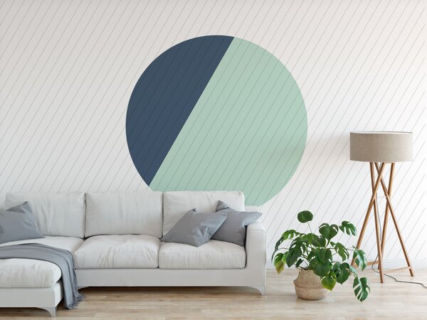 FUGU Tapeta na zeď - Formal planet Barva: Formal planet mentol, Materiál: Digitální eko vlies - klasická tapeta nesamolepicí