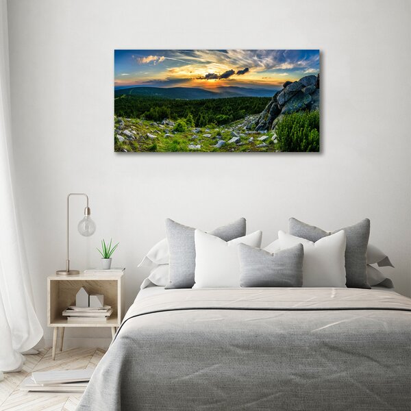 Foto obraz skleněný horizontální Horské panorama osh-118999415