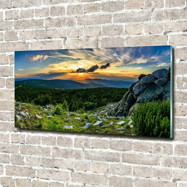 Foto obraz skleněný horizontální Horské panorama osh-118999415