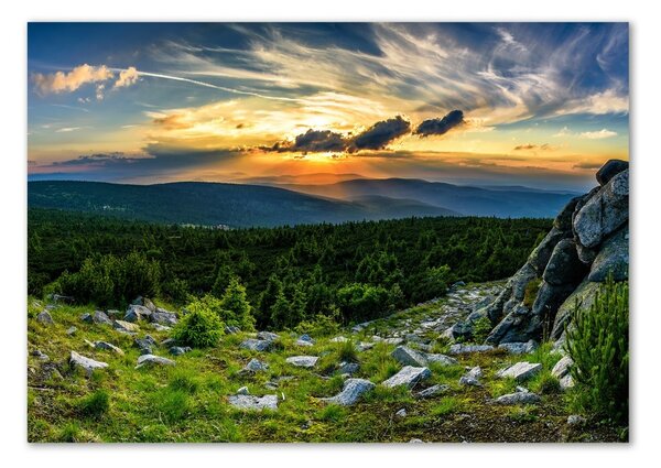Foto obraz skleněný horizontální Horské panorama osh-118999415
