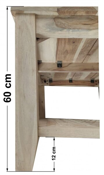 Konferenční stolek Mira 90x60x60 z indického masivu palisandr