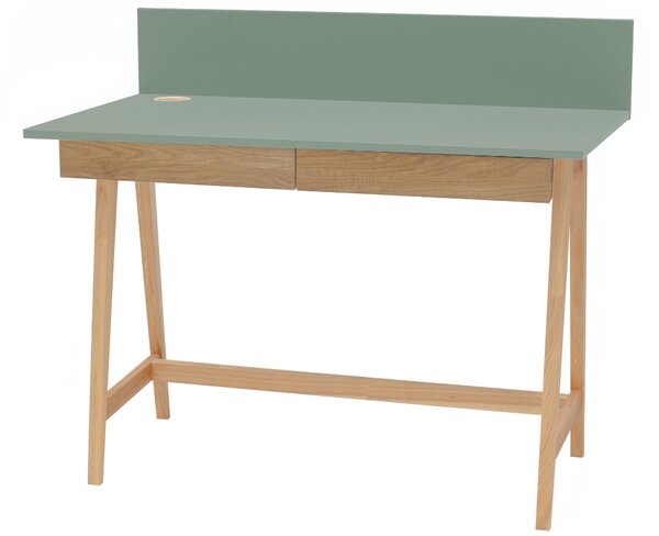 Zelený lakovaný pracovní stůl RAGABA LUKA 110 x 50 cm