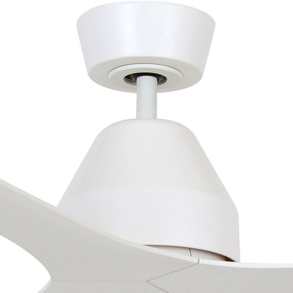 Beacon Lighting Stropní ventilátor Whitehaven, bílý, DC, tichý, 142 cm, Bílá / opál, Obývací pokoj / jídelna, Plast, Moderní