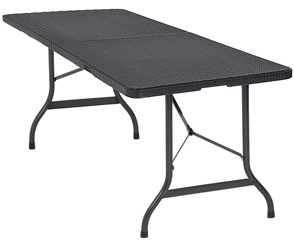 Deuba Ratanový stůl 180x75x73cm - černý