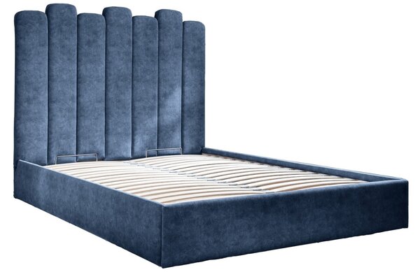 -25 % Dny MOMENTI– Modrá sametová dvoulůžková postel Miuform Dreamy Aurora 160 x 200 cm