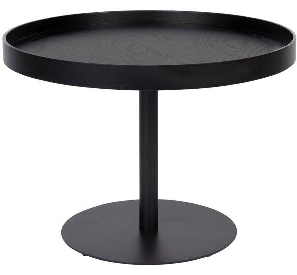 White Label Černý dřevěný odkládací stolek WLL YURI 56 cm