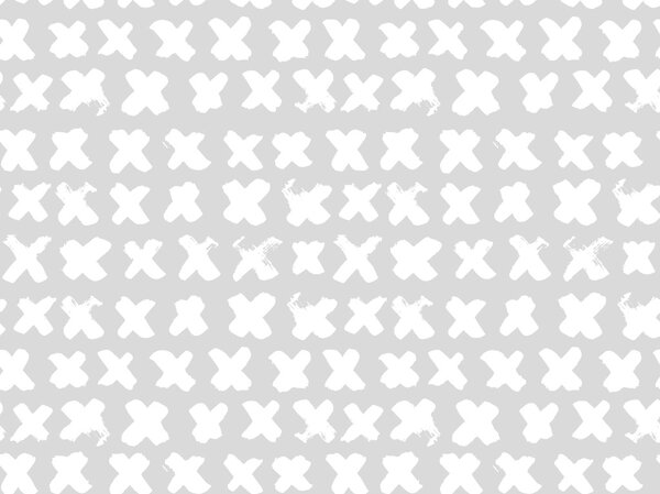 FUGU Tapeta skandinavský styl - křížky - grey-white Materiál: Digitální eko vlies - klasická tapeta nesamolepicí