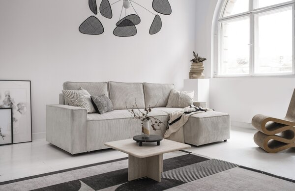 -25 % Dny MOMENTI– Miuform Manšestrová rozkládací pohovka Brave Dave 250 cm, levá/pravá