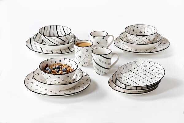 KOMBINOVANÁ SOUPRAVA 30dílné, porcelán keramika Ritzenhoff Breker - Kolekce nádobí