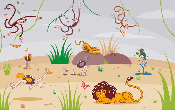 Samolepicí tapeta na Safari - velký plakát Rozměr: L: (š x v) 126 x 75 cm
