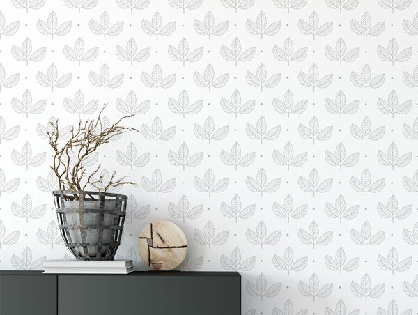 FUGU Tapeta na zeď - Leaves Materiál: Digitální eko vlies - klasická tapeta nesamolepicí