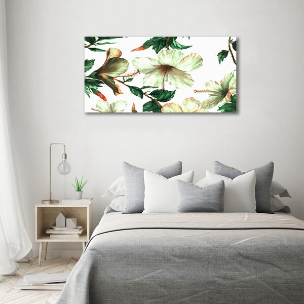 Moderní obraz canvas na rámu Květ ibišku oc-120179514