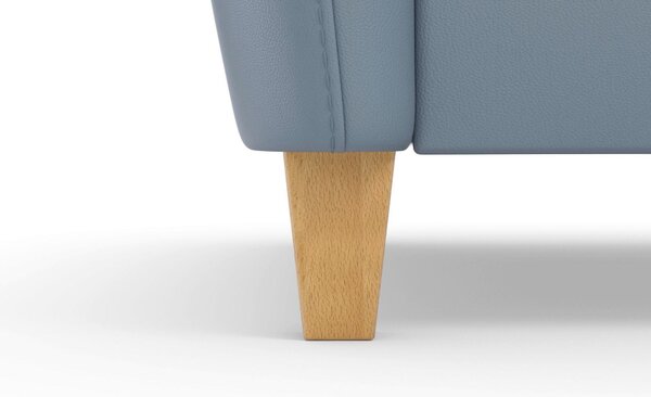 TŘÍMÍSTNÁ POHOVKA, šedomodrá, pravá kůže Sit & More - Pohovky, Online Only