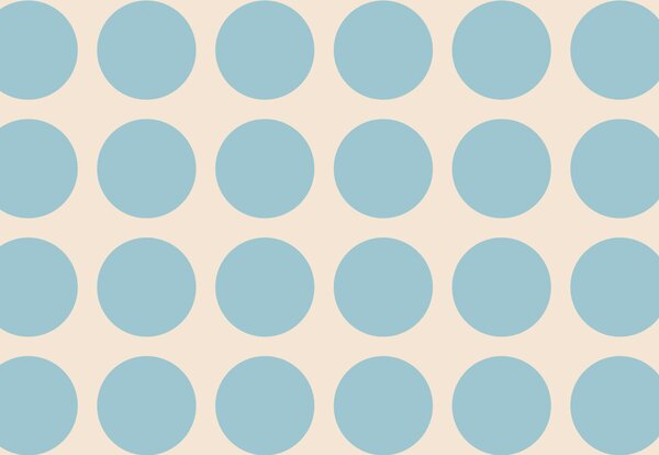FUGU Stylová tapeta na zeď - metro áčko béžová-tyrkysová Materiál: Digitální eko vlies - klasická tapeta nesamolepicí