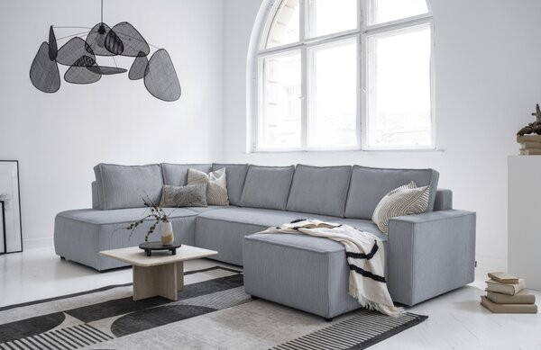 -25 % Dny MOMENTI– Miuform Manšestrová rozkládací pohovka Brave Dave 322 cm, levá