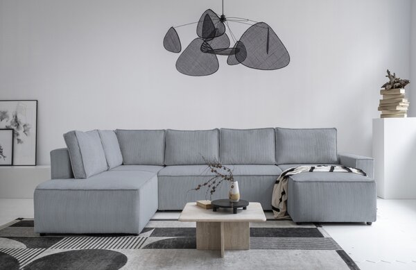 -25 % Dny MOMENTI– Miuform Manšestrová rozkládací pohovka Brave Dave 322 cm, levá