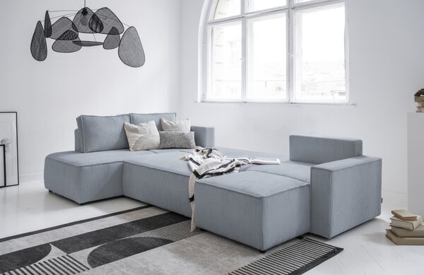 -25 % Dny MOMENTI– Miuform Manšestrová rozkládací pohovka Brave Dave 322 cm, levá