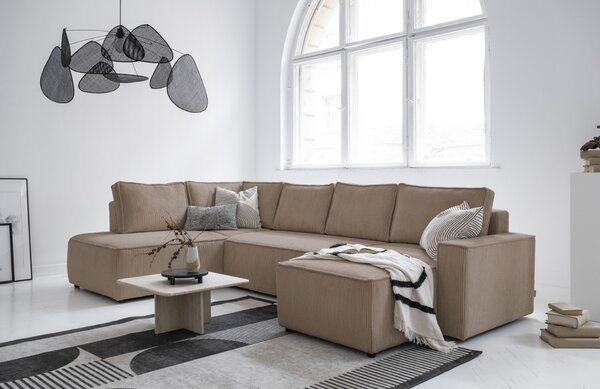 -25 % Dny MOMENTI– Miuform Manšestrová rozkládací pohovka Brave Dave 322 cm, levá