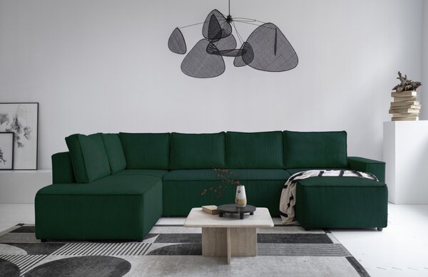 -25 % Dny MOMENTI– Miuform Manšestrová rozkládací pohovka Brave Dave 322 cm, levá