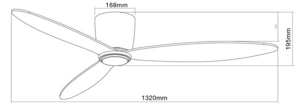 Beacon Lighting Stropní ventilátor Airfusion Radar, bílý, Ø 132 cm, tichý, Bílá / opál, Obývací pokoj / jídelna, Dřevo, Moderní