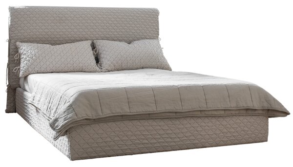 -25 % Dny MOMENTI– Béžová čalouněná dvoulůžková postel Miuform Sleepy Luna 160 x 200 cm