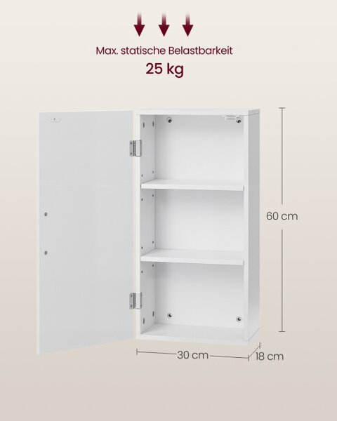 Závěsná koupelnová skříňka BBK322WB01