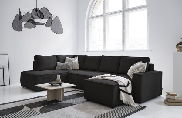 -25 % Dny MOMENTI– Miuform Manšestrová rozkládací pohovka Brave Dave 322 cm, levá