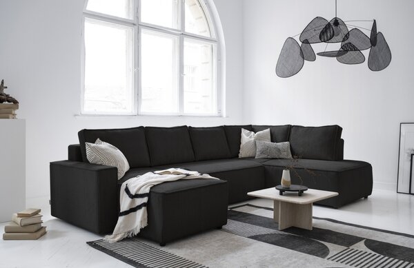-25 % Dny MOMENTI– Miuform Manšestrová rozkládací pohovka Brave Dave 322 cm, pravá