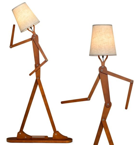 Stojací lampa dřevěný panák, 160 cm EU10099DE