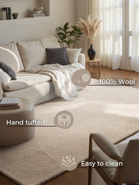 Koberec Hanse Home Calmio naturální / bílý