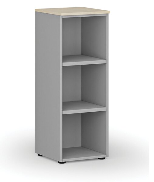 Kancelářský regál PRIMO GRAY, 400 x 420 x 1087 mm, šedá/bříza