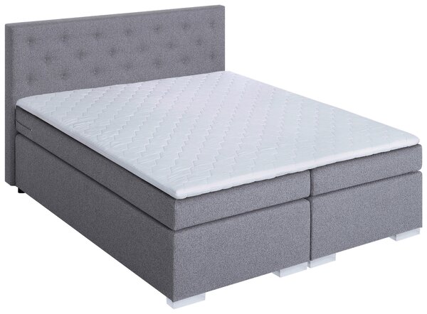 POSTEL BOXSPRING, 180/200 cm, světle šedá MID.YOU - Manželské postele, Online Only
