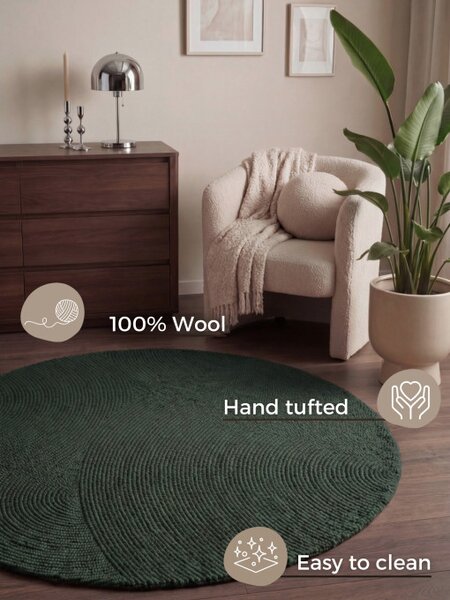 Koberec Hanse Home Calmio zelený kruh
