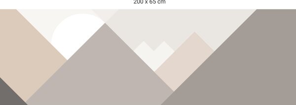 FUGU Západ slunce za hory brown - tapeta za postel Varianta ochrany zdi: Delší strana postele 200x65 cm