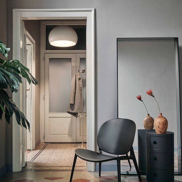 Kartell FL/Y – závěsné LED světlo, lesklá bílá, stmívatelný, Bílá / opál, Obývací pokoj / jídelna, Plast, Design