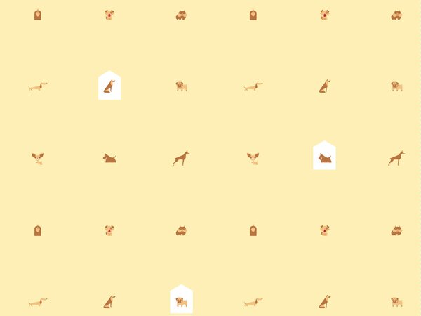 FUGU Samolepicí tapeta Psi - Yellow Materiál: Digitální eko vlies - klasická tapeta nesamolepicí