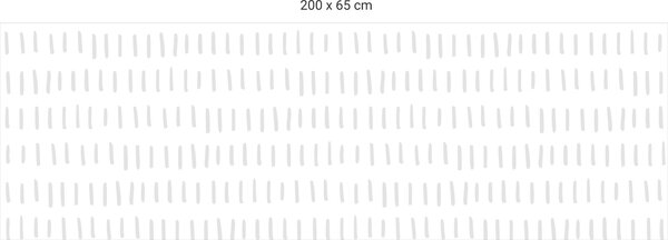 FUGU Ochrana zdi za postel - Čárky grey Varianta ochrany zdi: Delší strana postele 200x65 cm