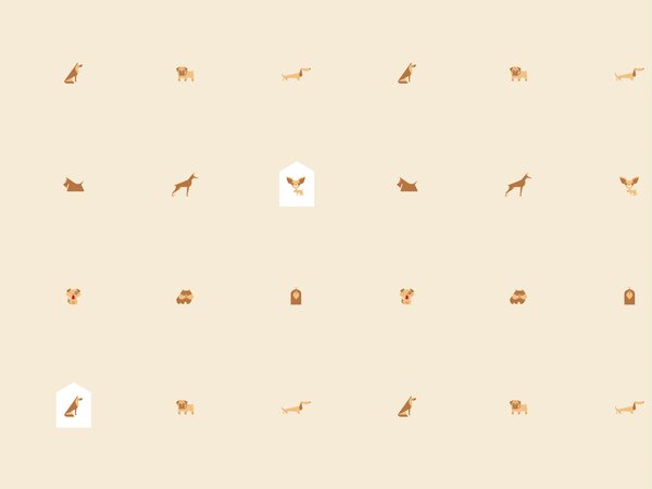 FUGU Samolepicí tapeta Psi - beige Materiál: Digitální eko vlies - klasická tapeta nesamolepicí