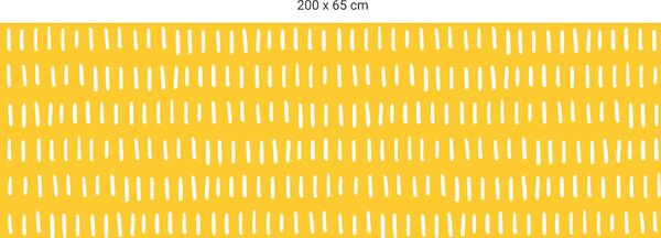 FUGU Ochrana zdi za postel - Čárky yellow Varianta ochrany zdi: Delší strana postele 200x65 cm