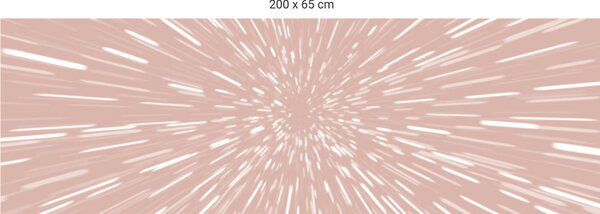 FUGU Ochrana zdi za postel - Skok do hyperprostoru pink Varianta ochrany zdi: Delší strana postele 200x65 cm