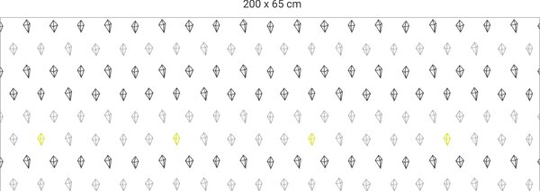 FUGU Ochrany pruh za postel - diamond game Varianta ochrany zdi: Delší strana postele 200x65 cm