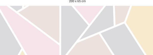 FUGU Pruh za postel - Geometric emotion yellow pink Varianta ochrany zdi: Delší strana postele 200x65 cm
