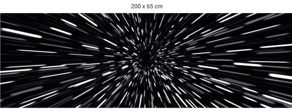 FUGU Ochrana zdi za postel - Skok do hyperprostoru black Varianta ochrany zdi: Delší strana postele 200x65 cm
