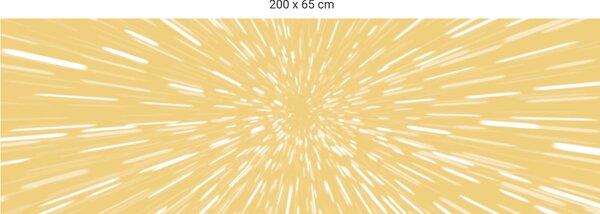 FUGU Ochrana zdi za postel - Skok do hyperprostoru yellow Varianta ochrany zdi: Delší strana postele 200x65 cm